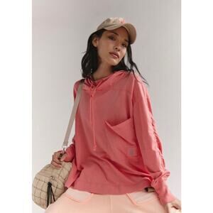 FP MOVEMENT BY FREE PEOPLE Hot Shot Hooded Layer Hibiscus XS NWOT FP-187